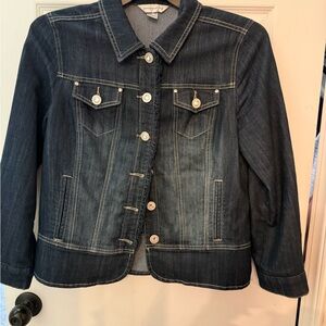 Christopher & Banks Dark Blue Jean Jacket